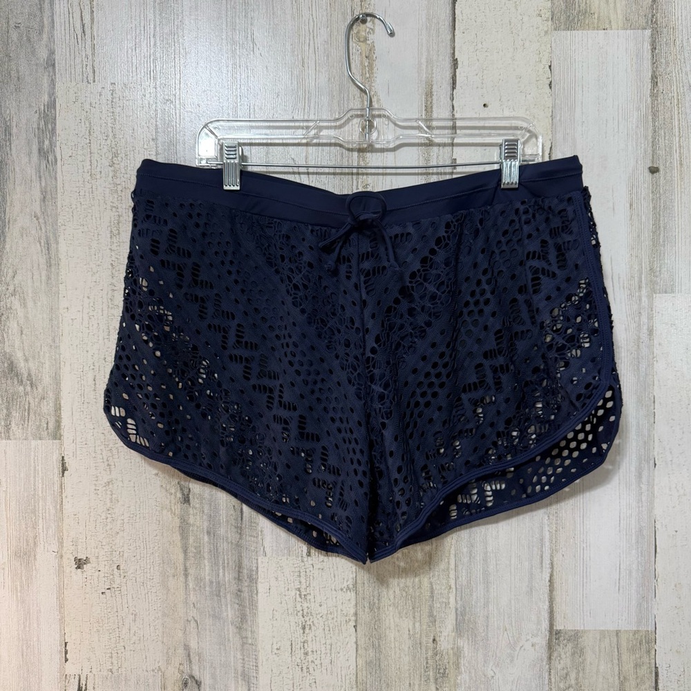 Navy Lace Women's Lace Bikini Shorts